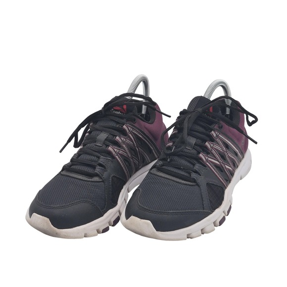 Reebok Shoes - Reebok YourFlex Shoes Womens Size 8 Black Purple Mesh Athletic Training Sneakers